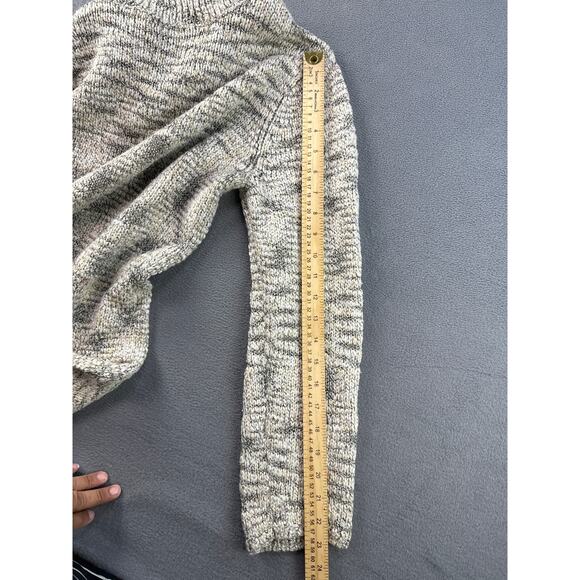 Chicos Sweater Cream Long Sleeve Silk Nylon Acrylic Blend Knit Turtleneck Size 2 - Picture 5 of 6